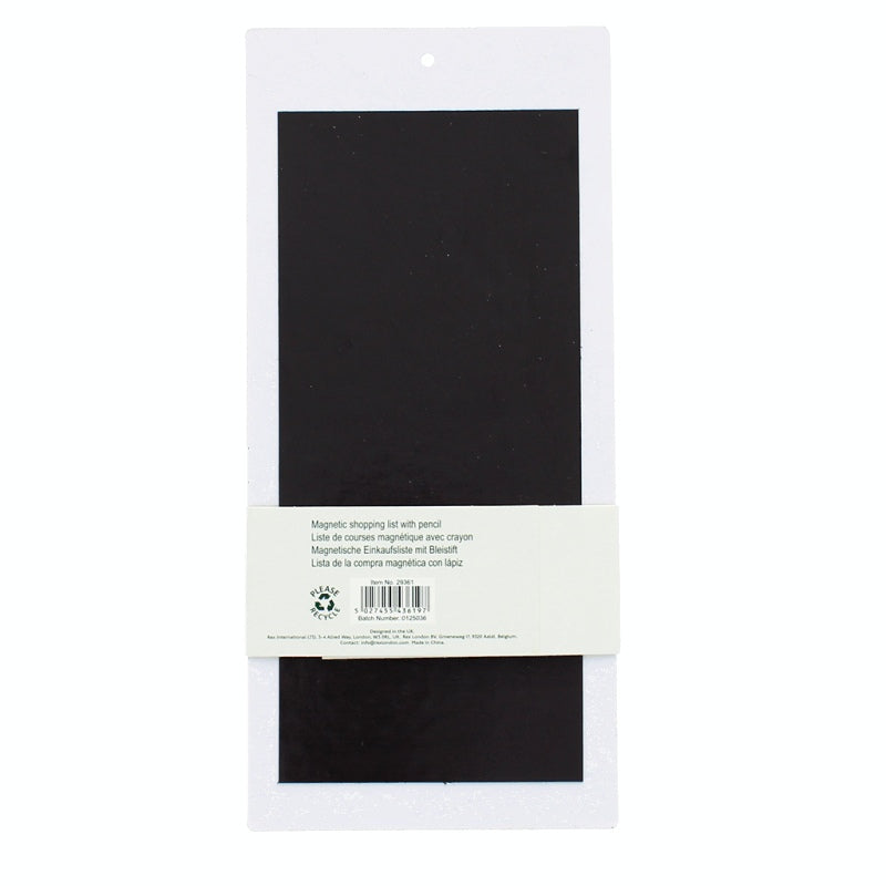 Rex International Wild Flowers Magnetic Shopping List & Pencil 29361 back