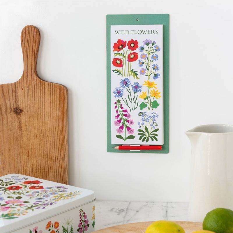 Rex International Wild Flowers Magnetic Shopping List & Pencil 29361 lifestyle