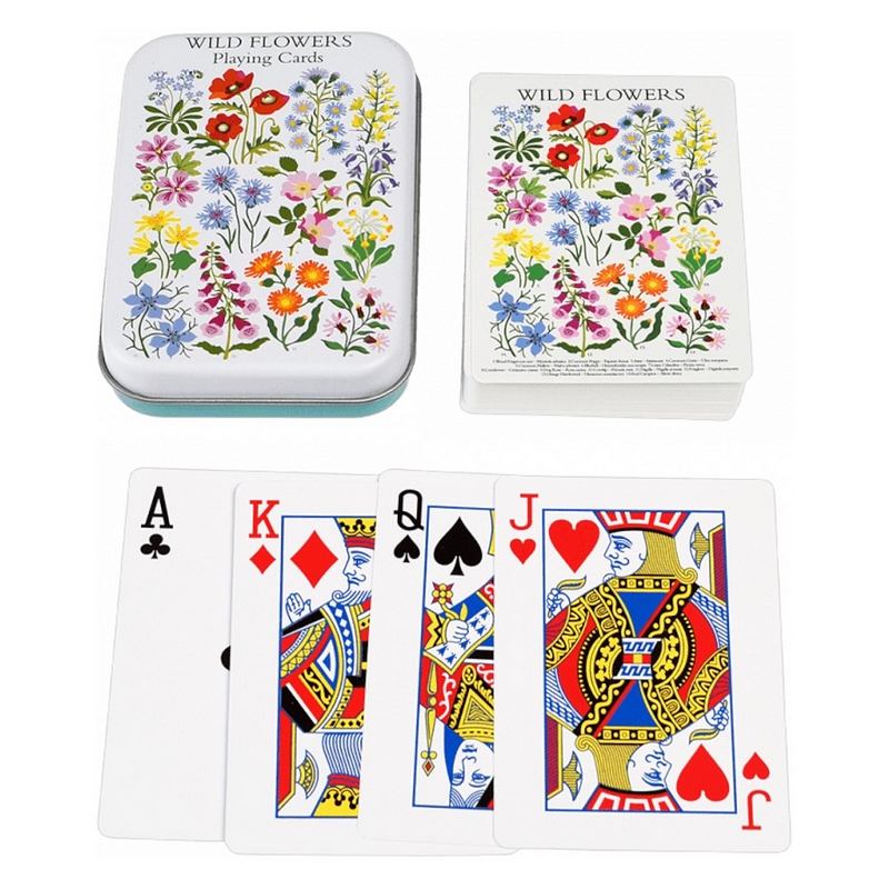 Rex International Wild Flowers Playing Cards In A Tin 29706 main