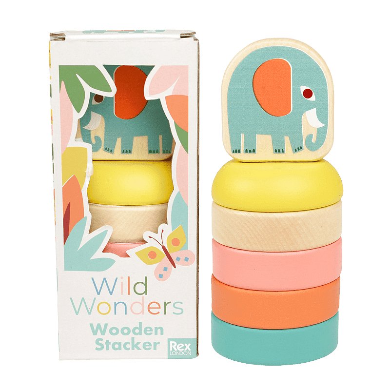 Rex International Wild Wonders Wooden Stacker 29723front