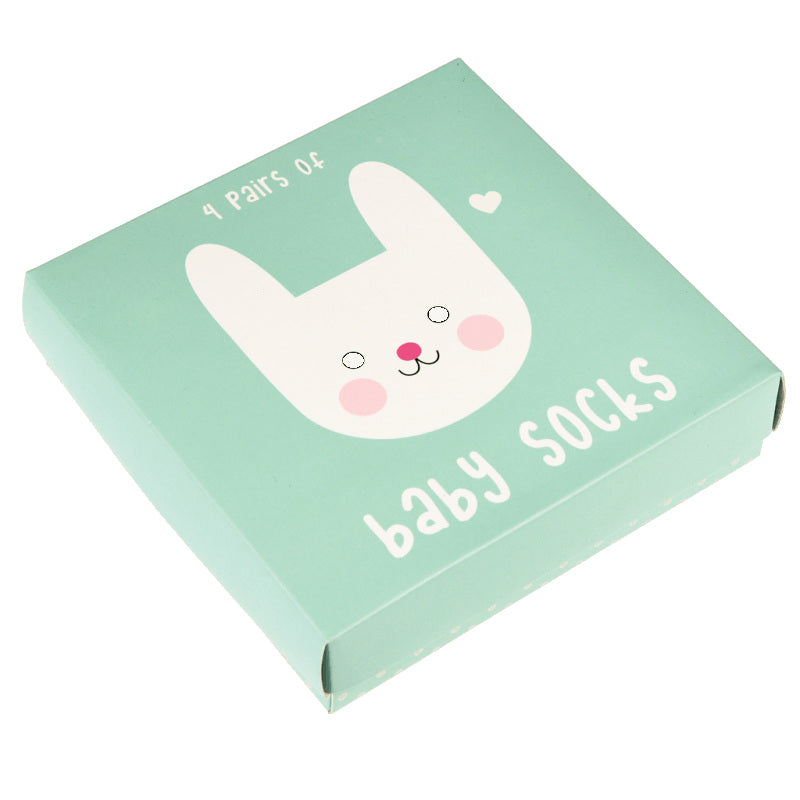 Rex London Bonnie The Bunny 4 Pairs Baby Socks 27479 box