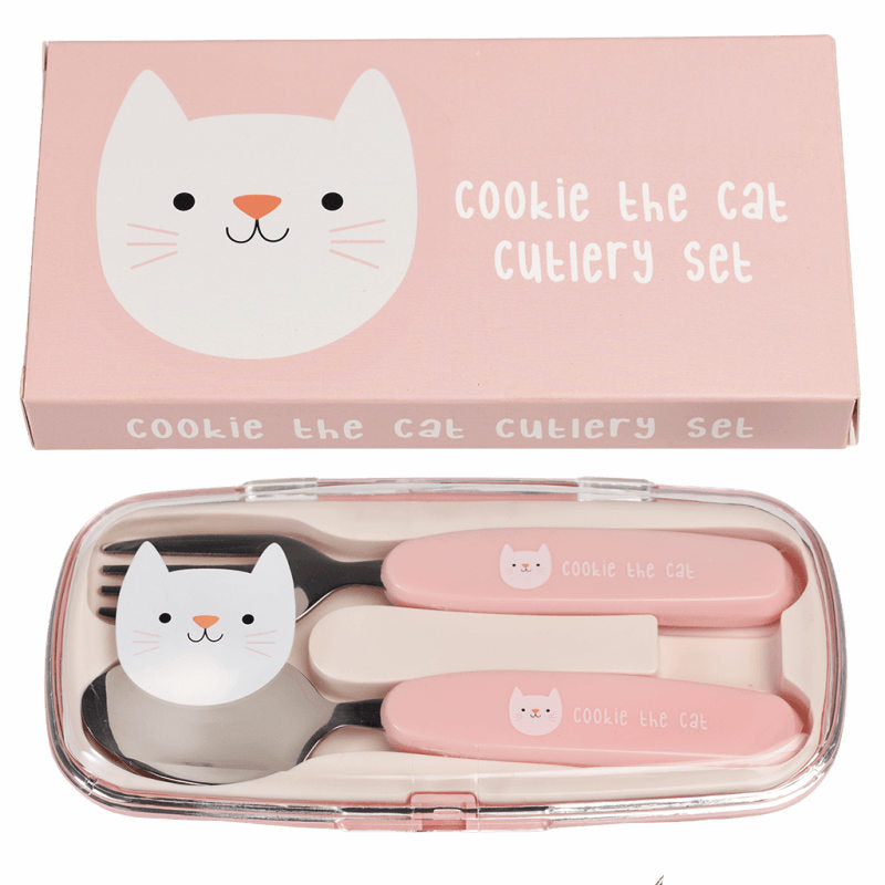 Rex London Cookie The Cat Cutlery Set 29129 main