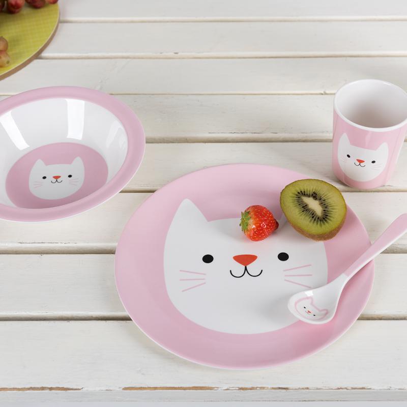 Rex London Cookie The Cat Melamine Bowl 27923 table setting