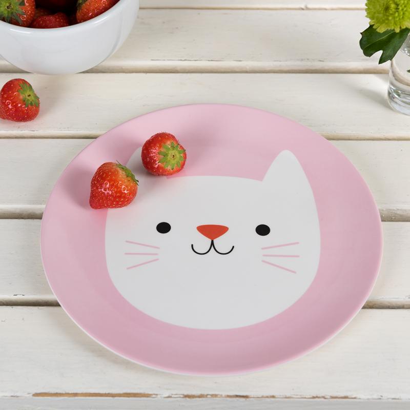 Rex London Cookie The Cat Melamine Plate 27919 lifestyle