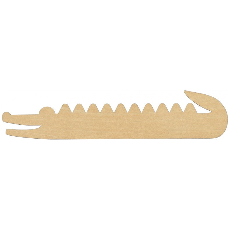 Rex London Crocodile Wooden Ruler 29325 rear