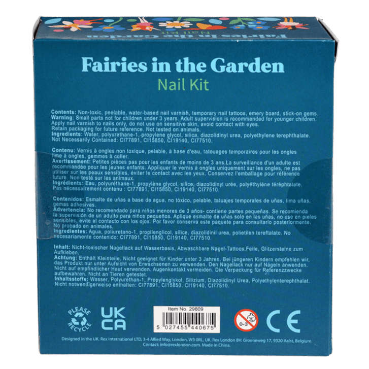 ﻿﻿Rex London Fairies In The Garden Children's Nail Kit 29809 rear