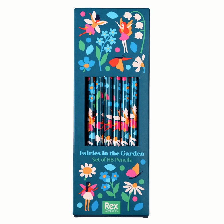 Rex London Fairies In the Garden 6 HB Pencils 29339 in box