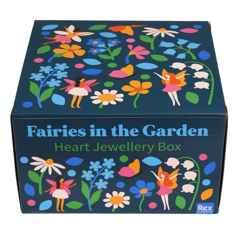 Rex London Fairies In the Garden Heart Musical Jewellery Box 29297 box