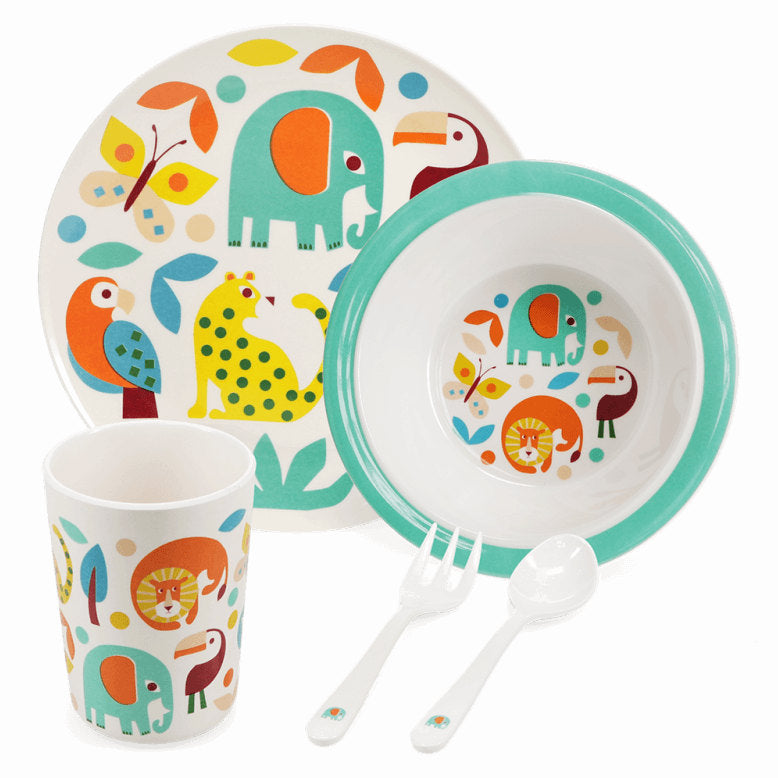 Rex London Melamine Dinner Set Wild Wonders 30783 contents