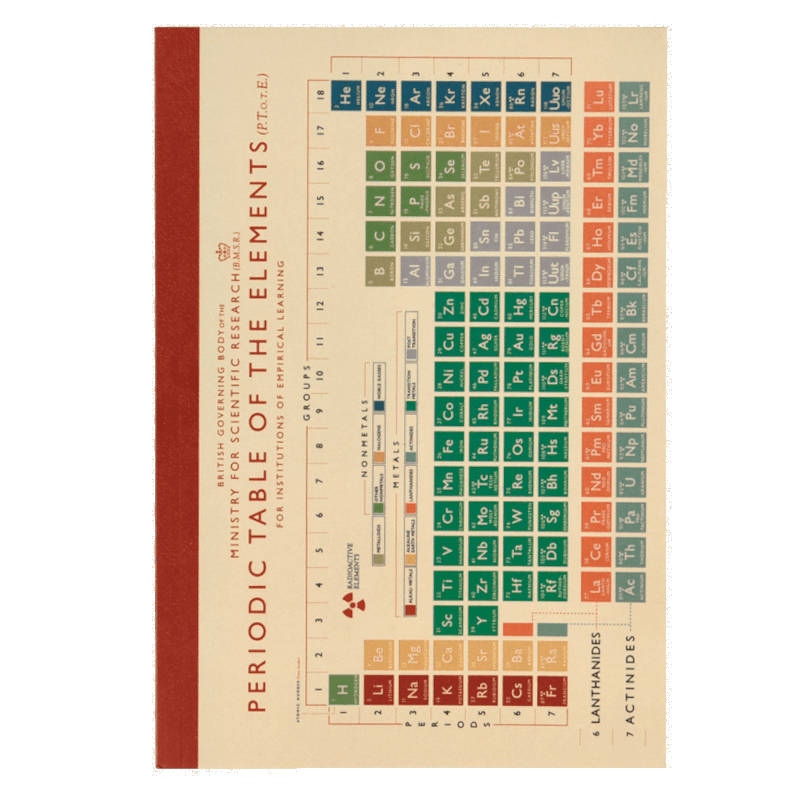 Rex London Periodic Table A5 Notebook 26815 front