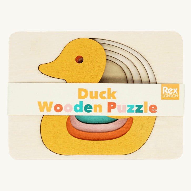 Rex London Wooden Layered Puzzle 5 Pieces Duck main