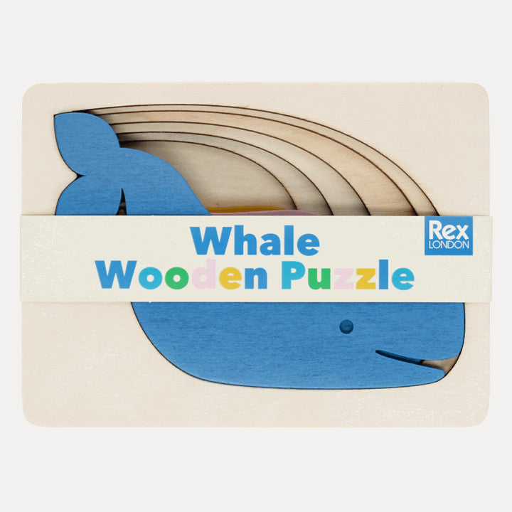 Rex London Wooden Whale Layered 5 Piece Puzzle 30893 main