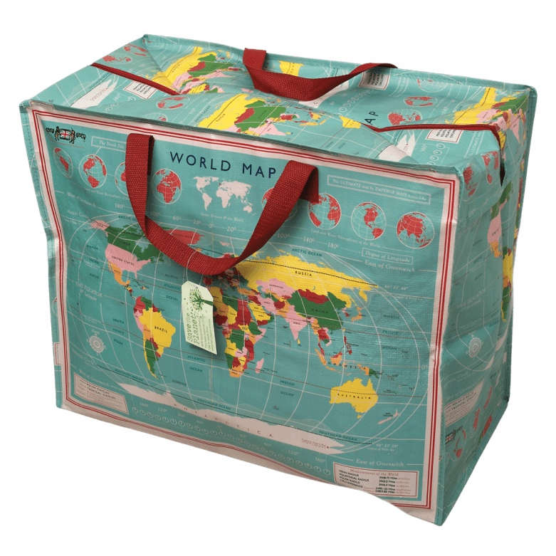 Rex London World Map Jumbo Storage Bag 24486 front