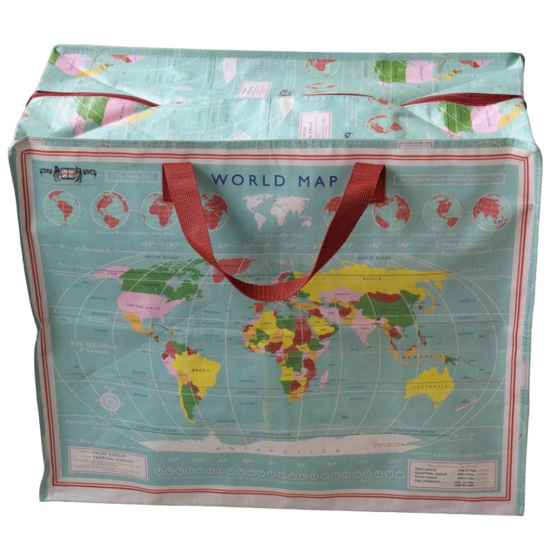 Rex London World Map Jumbo Storage Bag 24486 back
