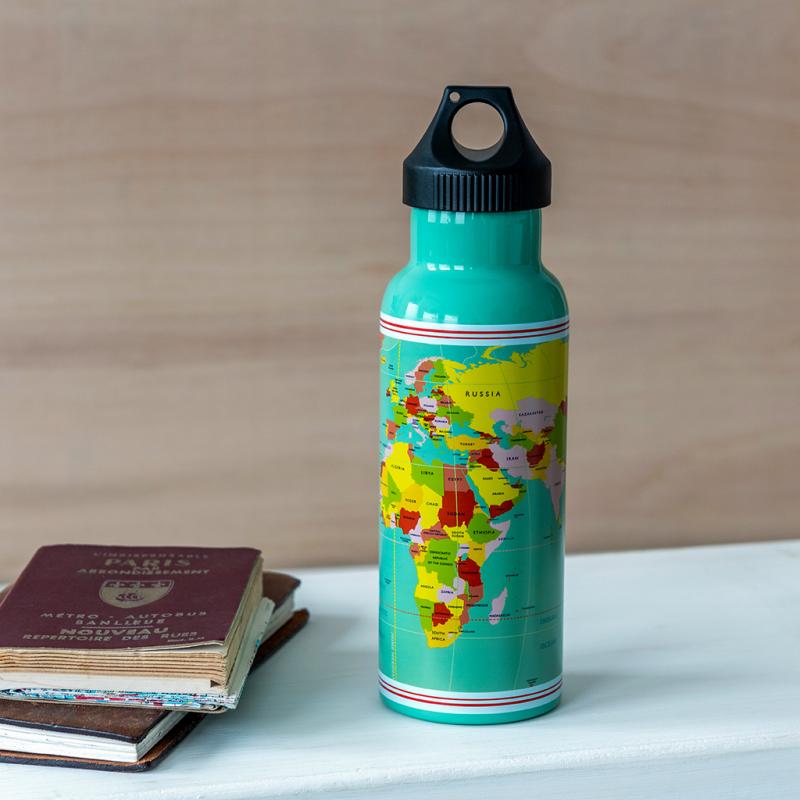 Rex London World Map Stainless Steel Drinking Bottle 28893 lifestyle 2