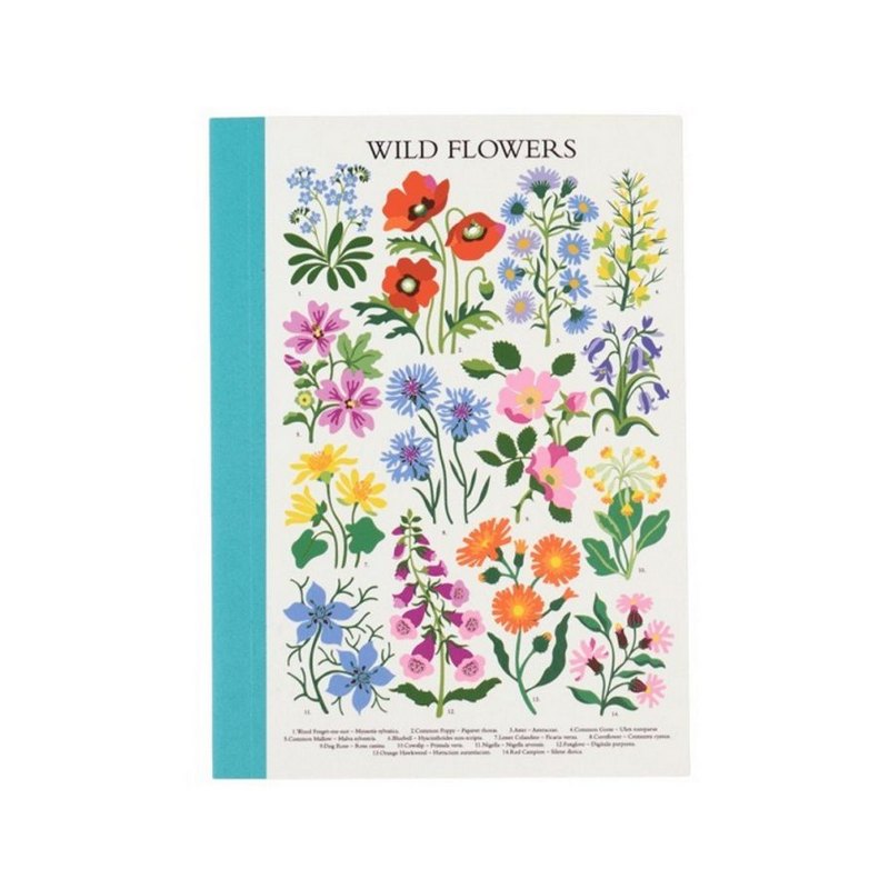 Rex International Wild Flowers A6 Notebook 29422 front