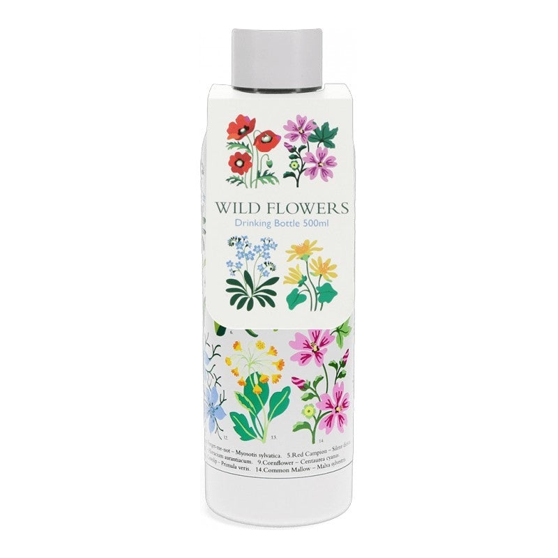 Rex International Wild Flowers Stainless Steel 500ml Drinking Bottle front