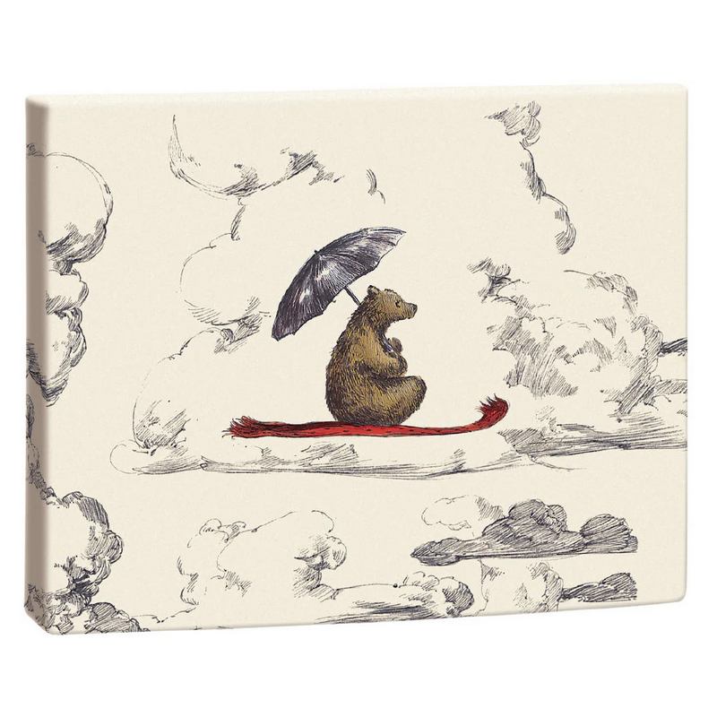 Roger La Borde Flying Bear Notecard Pack of 8 CNB106 front