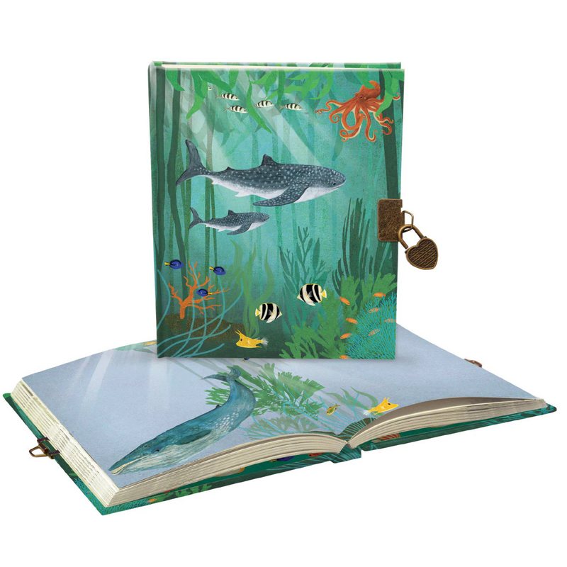 Roger La Borde Whale Song Lockable Notebook ASD031 open and inside