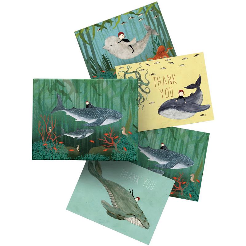 Roger La Borde Whale Song Notecard Box CNB091 set