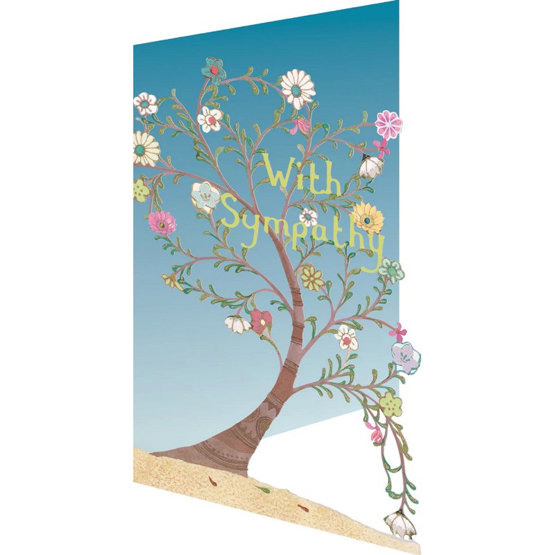 Roger La Borde With Sympathy Tree Lasercut Card GC2370 front