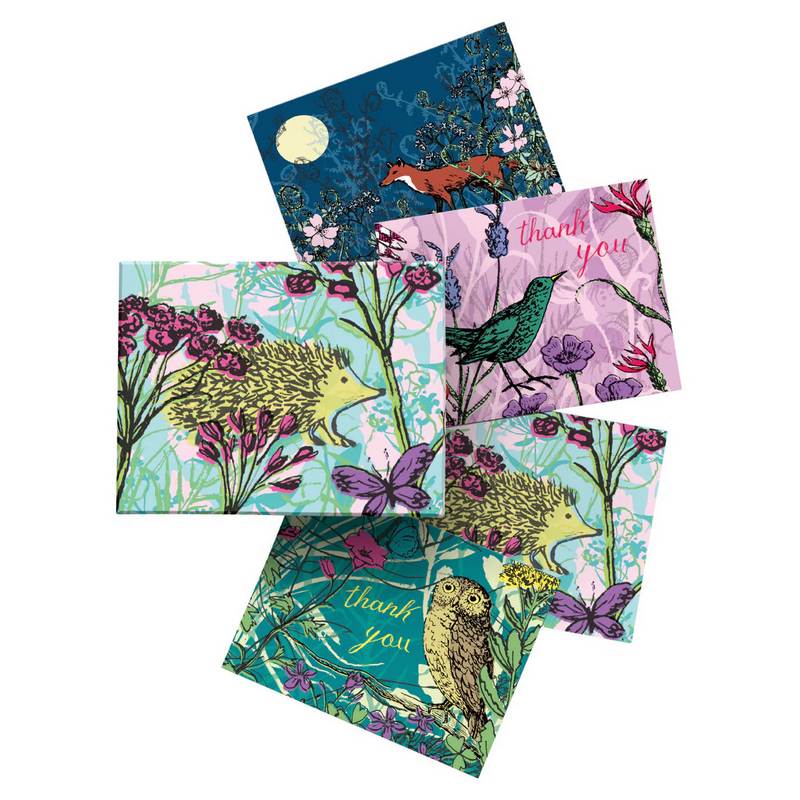 Roger La Borde Woodland Journal Notecard Pack of 8 CNB104 flatlay