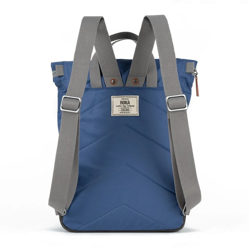 Roka Backpack Canfield B Medium Burnt Blue Recycled Nylon CANFBMRNBBL rear