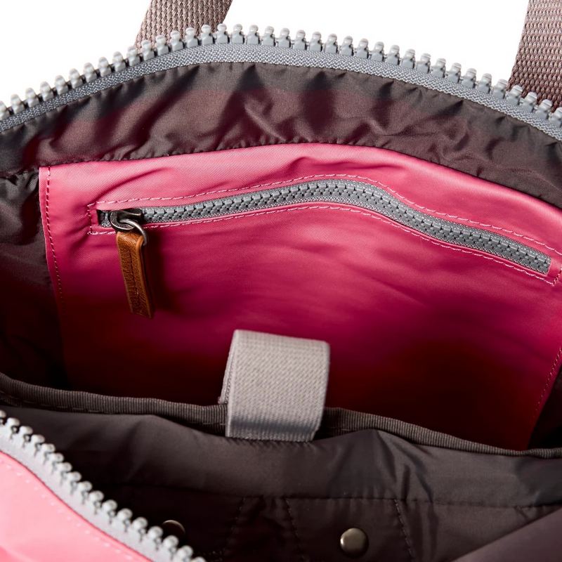 Roka Backpack Canfield B Sustainable Small Pink Lemonade inside