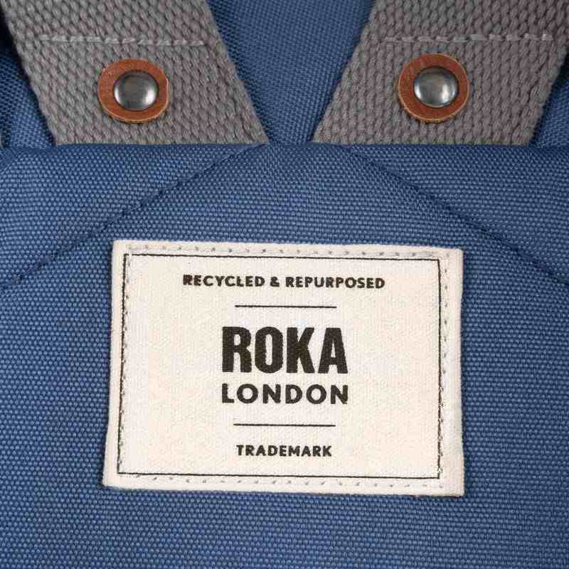 Roka Backpack Finchley A Sustainable Medium Burnt Blue FINCAMRBBL logo
