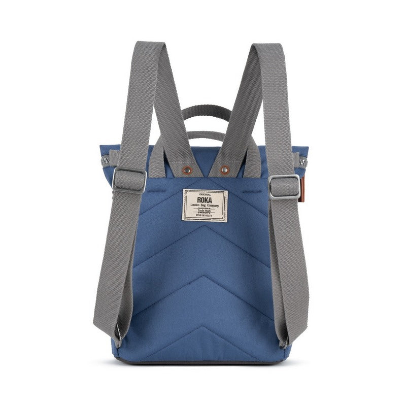 Roka Backpack Finchley A Sustainable Small Burnt Blue rear