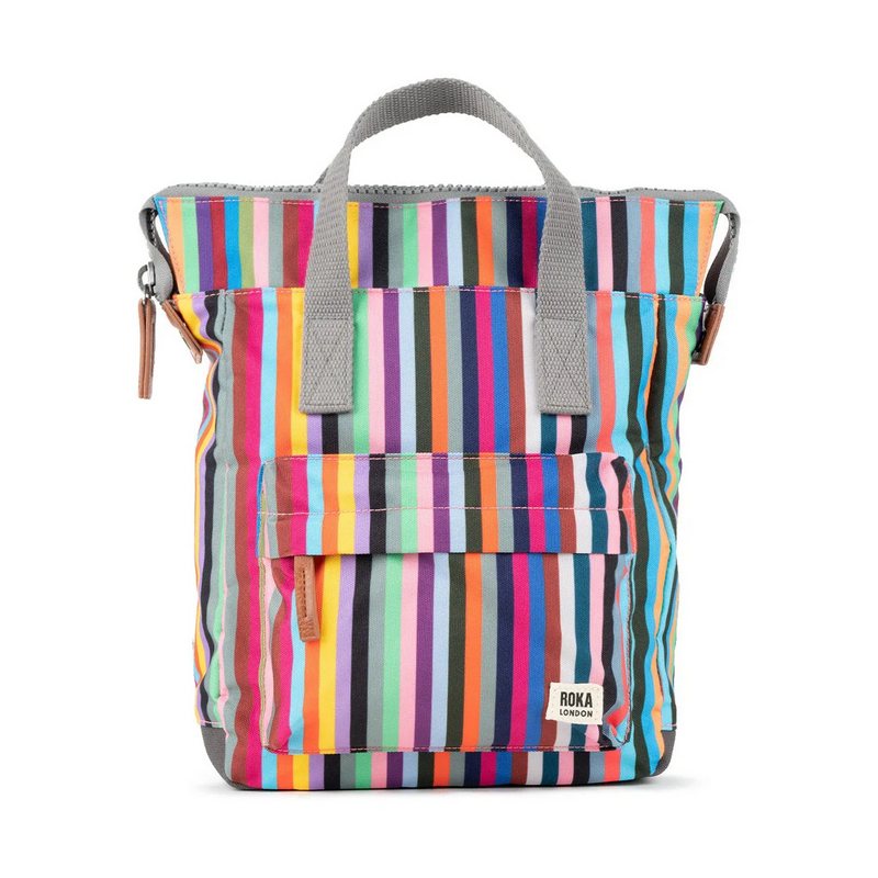 Roka Backpacks Bantry B Sustainable Small Multi Stripe front