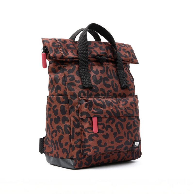 Roka Backpacks Canfield B Sustainable Small Leopard Print CANFBSRCSLP side