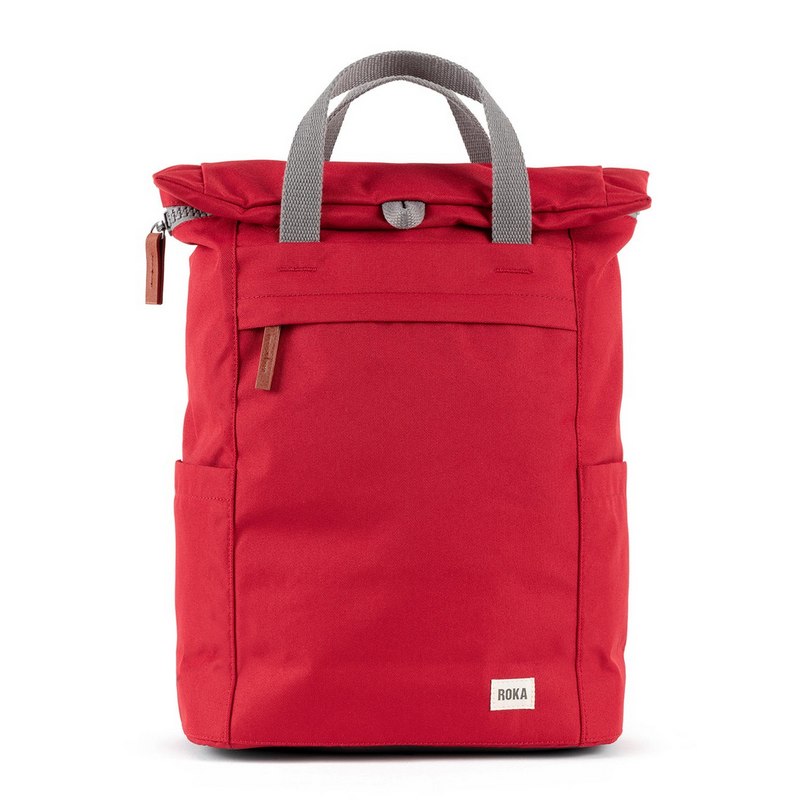 Roka Backpacks Finchley A Medium Mars Red Recycled Canvas FINCAMRMRS front