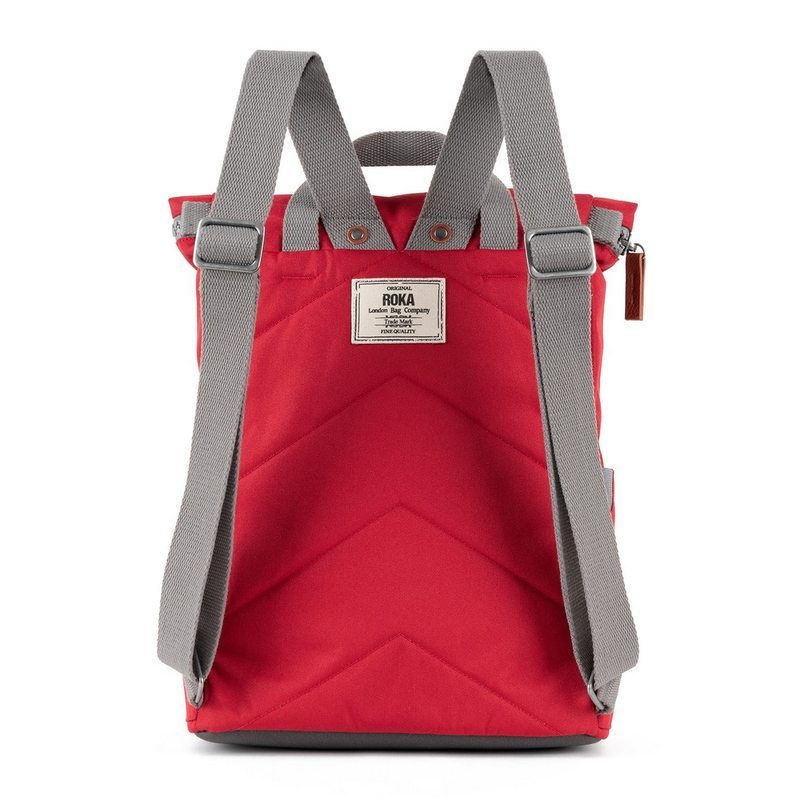 Roka Backpacks Finchley A Medium Mars Red Recycled Canvas FINCAMRMRS rear