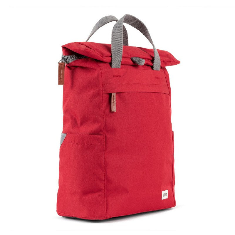 Roka Backpacks Finchley A Medium Mars Red Recycled Canvas FINCAMRMRS side