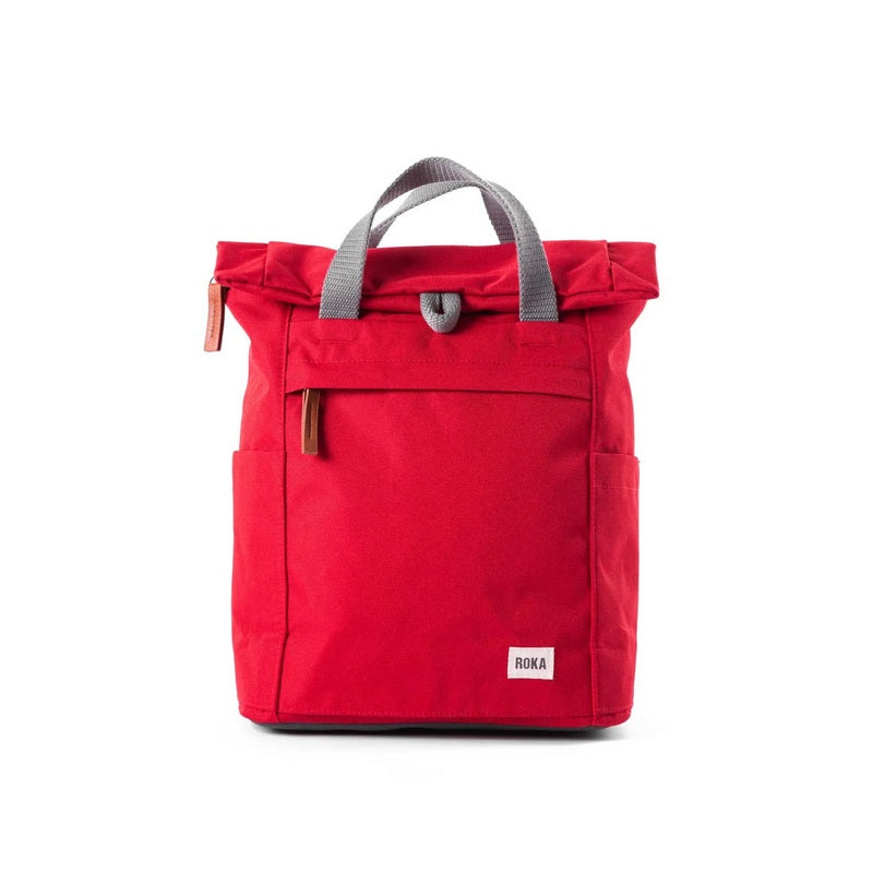 Roka Backpacks Finchley A Small Mars Red Recycled Canvas FINCASRMRS front