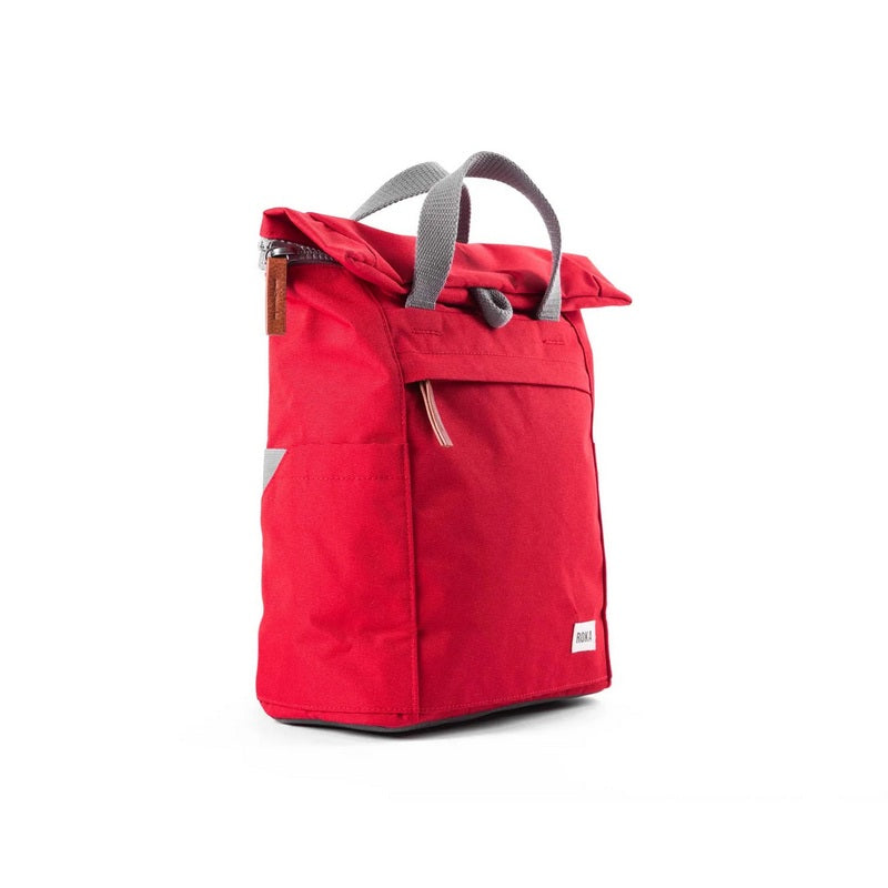 Roka Backpacks Finchley A Small Mars Red Recycled Canvas FINCASRMRS side
