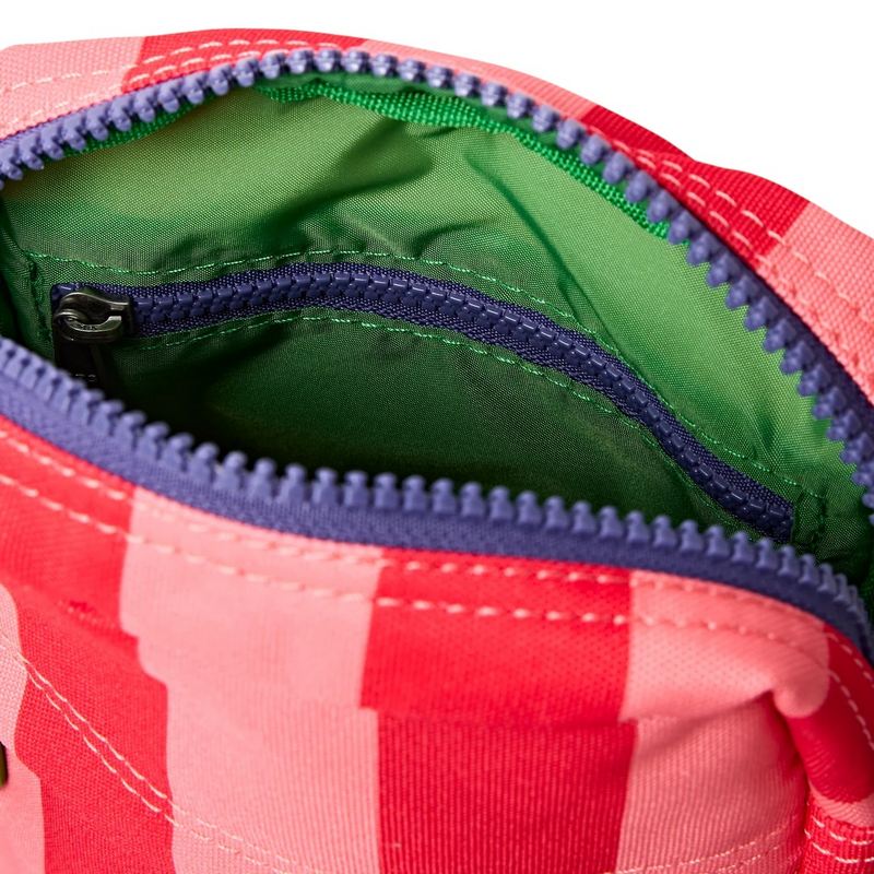 Roka Bond Recycled Canvas Cross-body Bag Circus Print open