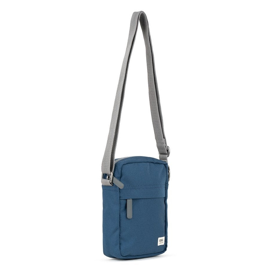 Roka Bond Recycled Canvas Cross-body Bag Deep Blue side