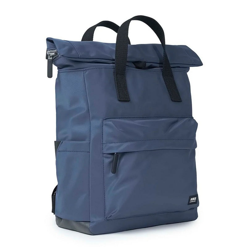 Roka Canfield B Black Label Sustainable Medium Backpack Burnt Blue left side