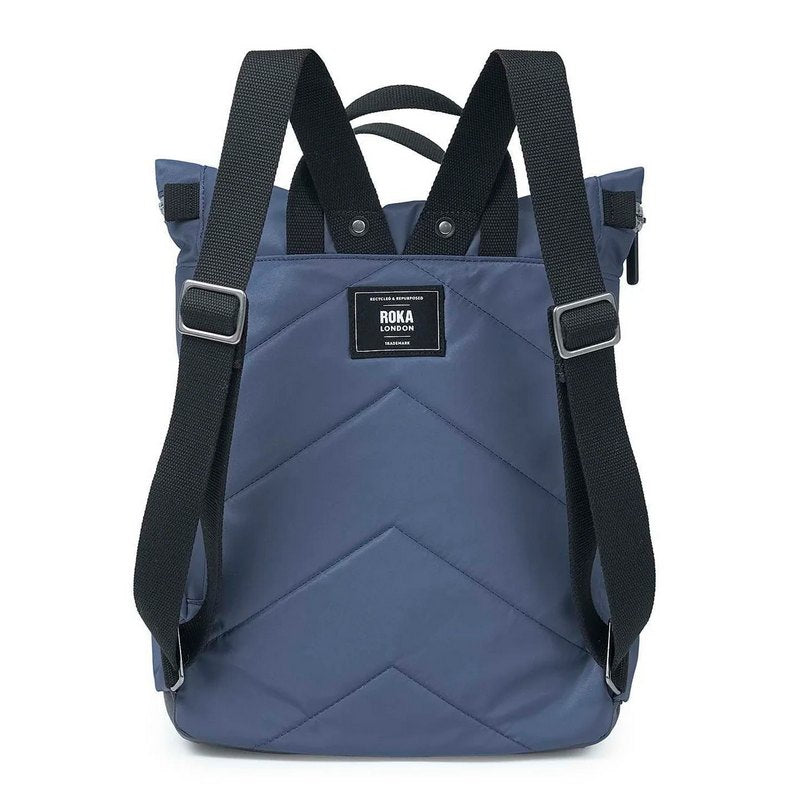 Roka Canfield B Black Label Sustainable Medium Backpack Burnt Blue rear