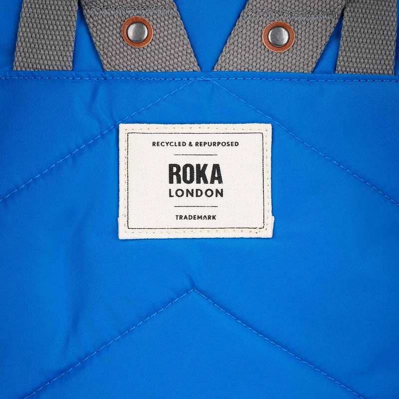 Roka Canfield B Medium Neon Blue Recycled Nylon Backpack CANFBMRNNBL logoRoka Canfield B Small Neon Blue Recycled Nylon Backpack CANFBSRNNBL logo