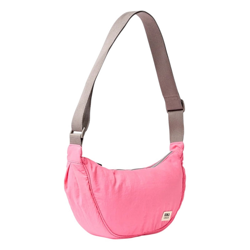 Roka Farringdon Half Moon Taslon Bag Pink Lemonade side
