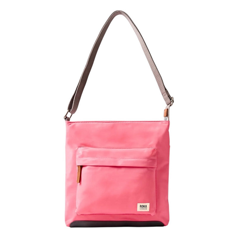 Roka Kennington Recycled Nylon Crossbody Medium Pink Lemonade front