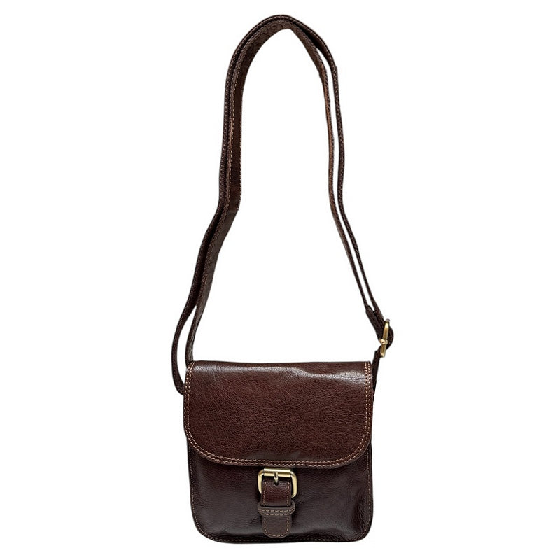 Rowallan Bronco Brown Small Half Flap Double Gusset Bag main