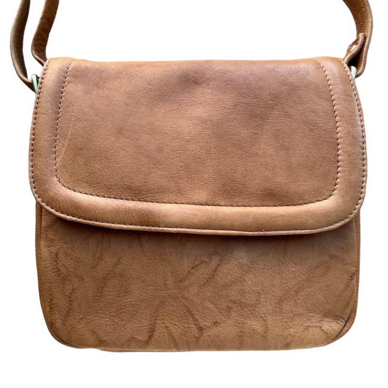 Rowallan Lyon Tan Small Classic Half Flap Shoulder Bag 31-2806-14 front