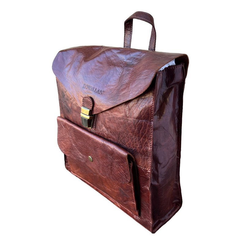 Rowallan Of Scotland Bronco Cognac Large Tapered Backpack 31-2393-18 side