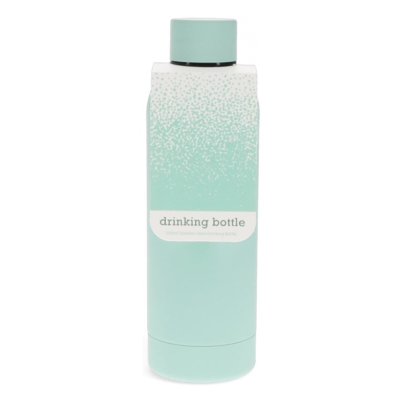 Rubber Coated Steel Drinking Bottle in Eggshell Blue in packaging