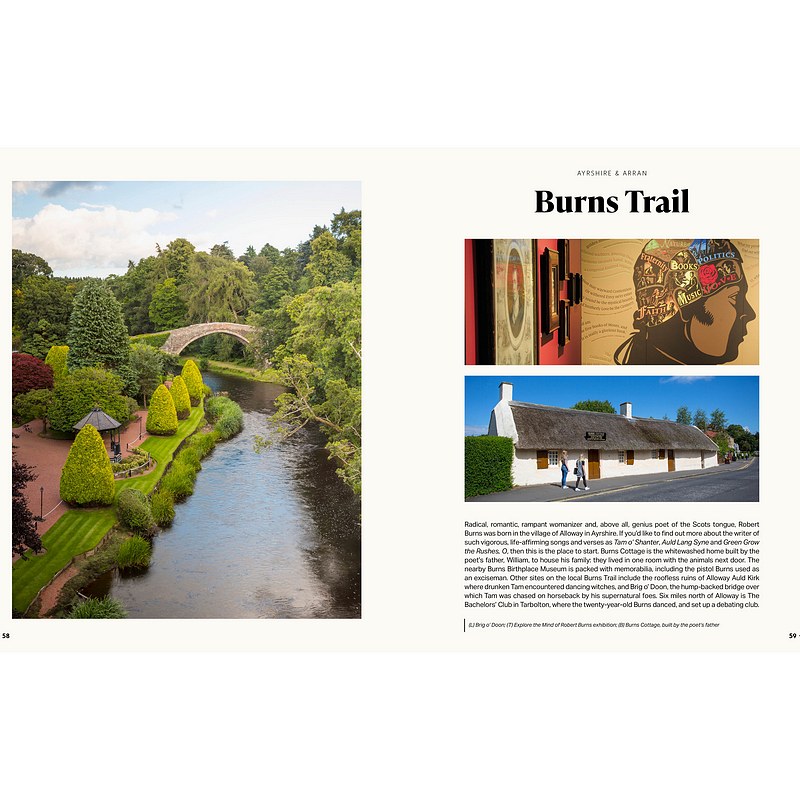 Scotland 100 Legendary Places Hardback Book inside 2