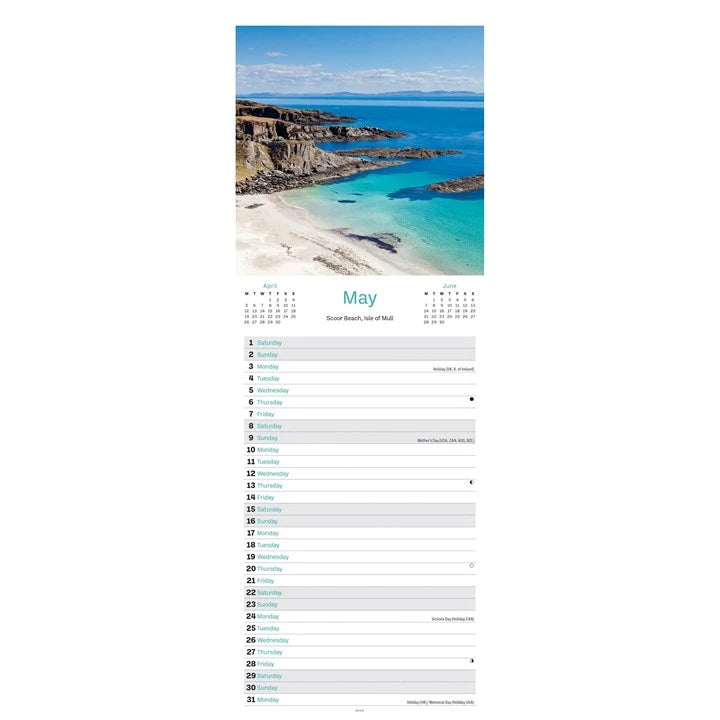 Scotland Slim Calendar 2027 inside 2